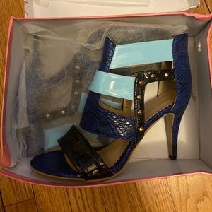 Women Open toe Shoes Back Zip Stilettos Heels Party Sandals